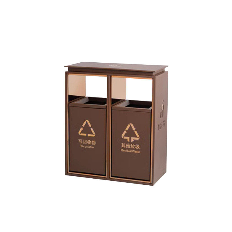玫瑰金电梯口电镀垃圾桶大堂烟灰缸商场大厅酒店室内双桶垃圾桶,商业/办公家具,垃圾筒/烟灰皿/垃圾桶,淘宝优惠券,粉丝福利购,淘宝优惠卷