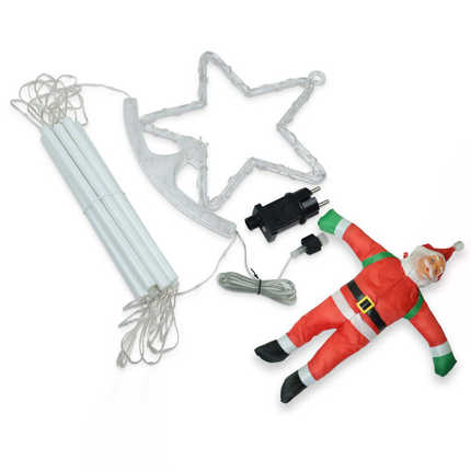 新款圣诞节星星楼梯灯节日装饰彩灯户外氛围太阳能防水led楼梯灯