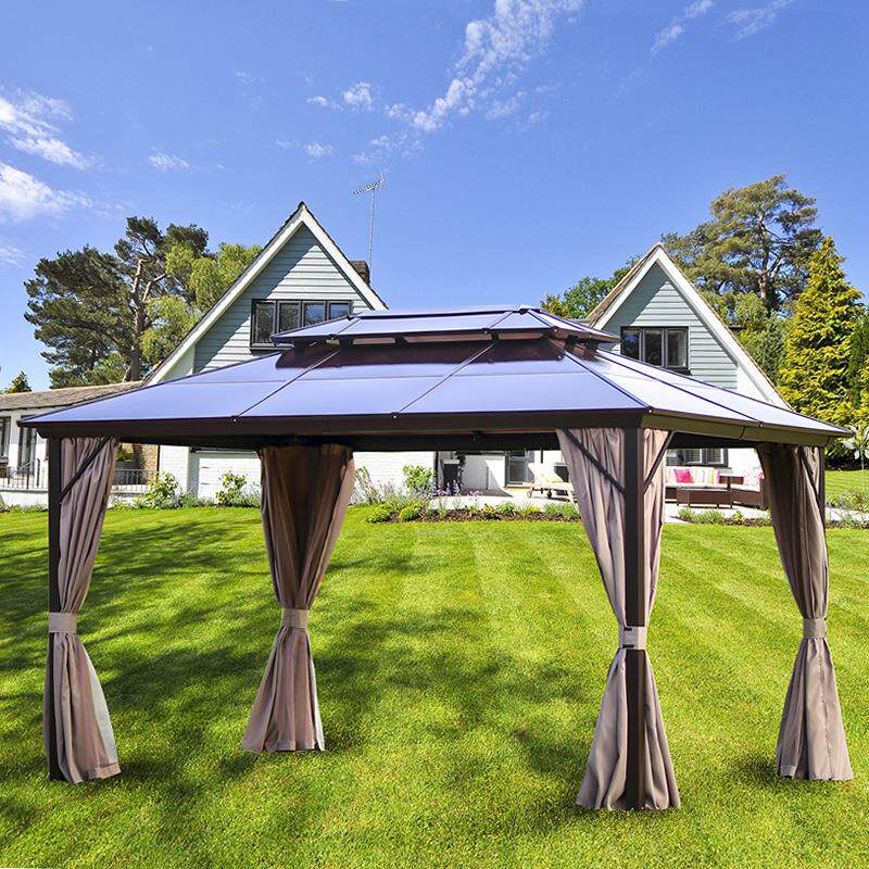 户外铝合金凉亭庭院休闲大帐篷别墅花园露台罗马篷遮阳棚雨棚