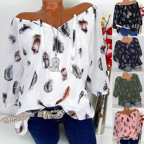 Feather print leader shirt 羽毛印花领袖衬衣衫