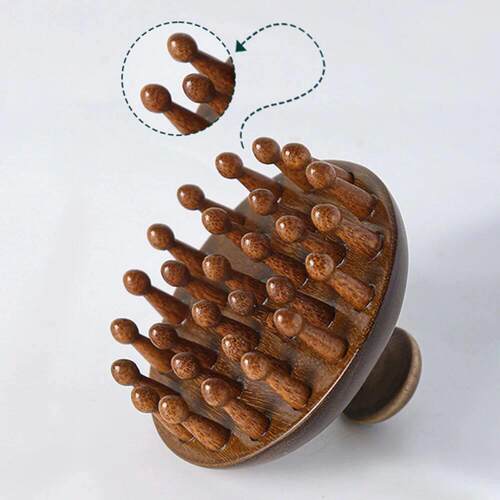 75X75X60mm Wooden Mushroom Shape Disc Massage Comb Head Mass