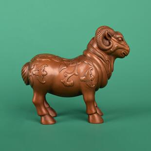 紫铜中式 饰品开业店铺摆 福羊摆件生肖羊铜工艺品家居办公室装