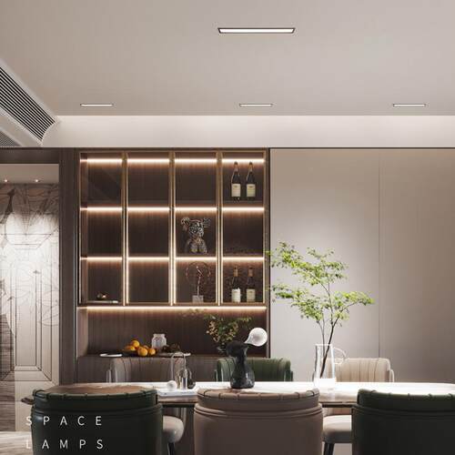 TRIAC调光Dali协议Casambiled线条灯客厅无主灯嵌入式长条形灯磁