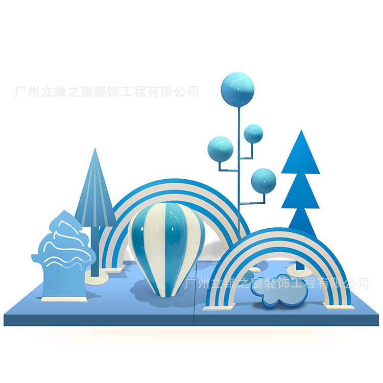 春季网红陈列美陈粉色珠宝店橱窗商场装饰场景布置道具4S展厅摆件