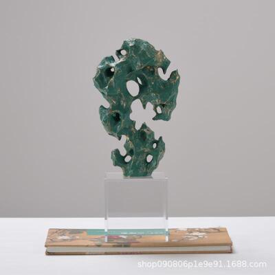 新玄中家居样装板房间软装太湖石饰式品茶室客PZ1229厅酒柜关中古