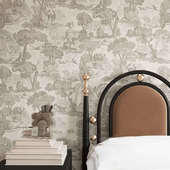 无缝卧室墙布法式 电视背景墙壁纸动物复古轻奢客厅沙发墙定制壁画