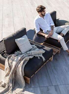 户沙外柚木藤编露发庭院室外天阳台花宿BO22-1园休闲民酒店创意实