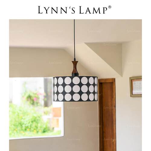 Lynn's立意 黑格子法式吊灯 复古vintage餐厅卧室中古岛台波点灯