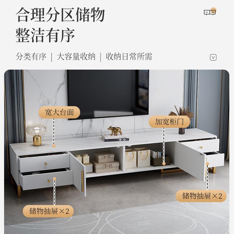 电视柜家用简约现代小户型收纳储物柜客厅轻奢茶几柜组合落地柜