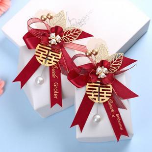 高端新娘和新郎婚礼胸花父母胸花胸针伴郎伴娘家庭全套手腕花