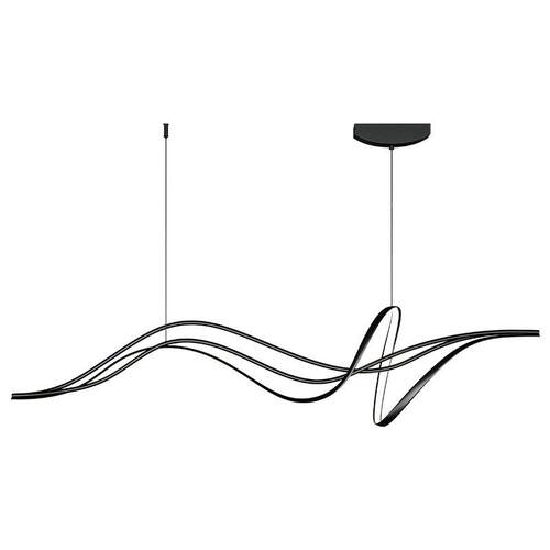 现代简约餐桌灯1.4米极简线条吧台吊灯创意餐厅吊灯led异形灯具