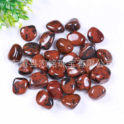 一斤天然红曜石滚石red obsidian红天鹅香薰淘矿石鱼缸盆栽造景石