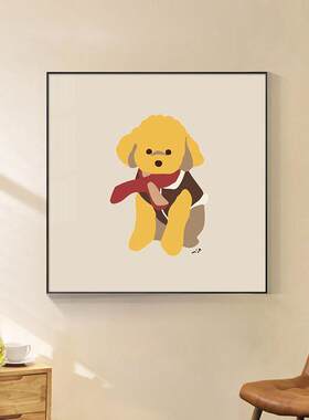 可爱喵现代客厅挂画偷喝牛奶的猫咪装饰画厨房壁画北欧墙面置物架