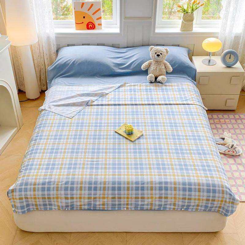 棉隔脏睡袋纯棉旅单人行重床单被罩被套一体便45642携式酒店全出