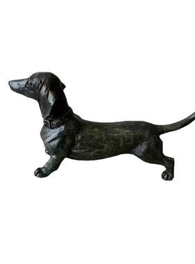 跨境热款仿铜狗摆件家居室内桌面灵缇腊肠斯普林格猎犬装饰小摆件