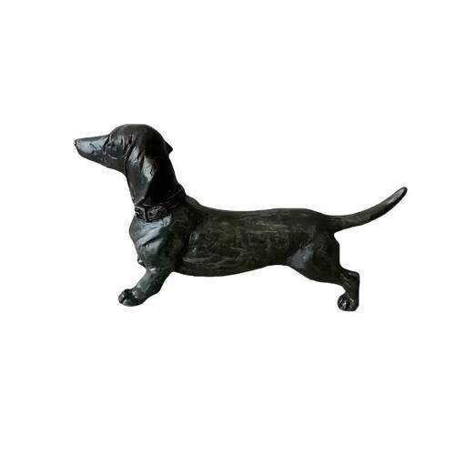 跨境热款仿铜狗摆件家居室内桌面灵缇腊肠斯普林格猎犬装饰小摆件