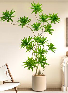 采购产品模拟绿色植物，百合花，竹盆栽植物，大型室内装饰花卉装