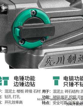 先川电锤电镐两用家用多功能大功率工业冲击钻电钻混凝土电动工具