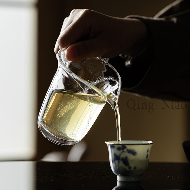 星河高档公道杯高硼硅玻璃茶具新中式分茶器家用耐热公杯茶海禅意