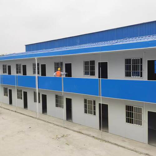 活动板房工地工人宿舍住人K式T式临建简易房岩棉保温彩钢板房钢构