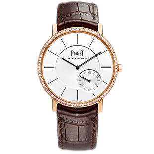 [9.8新]伯爵ALTIPLANO系列18K玫瑰金镶钻自动机械手表男G0A37138