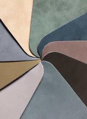 超纤皮革料香格里MEA拉耐水解套色做旧印刷革面皮料新纤款现货鞋