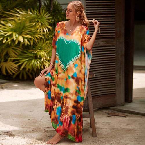 Butterfly Print Long Hoodie, Loose Casual Style, All Over