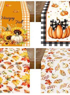 Thanksgiving Table Runner Pumpkin Decorations Fall Table Run