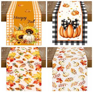 Table Fall Runner Decorations Run Pumpkin Thanksgiving