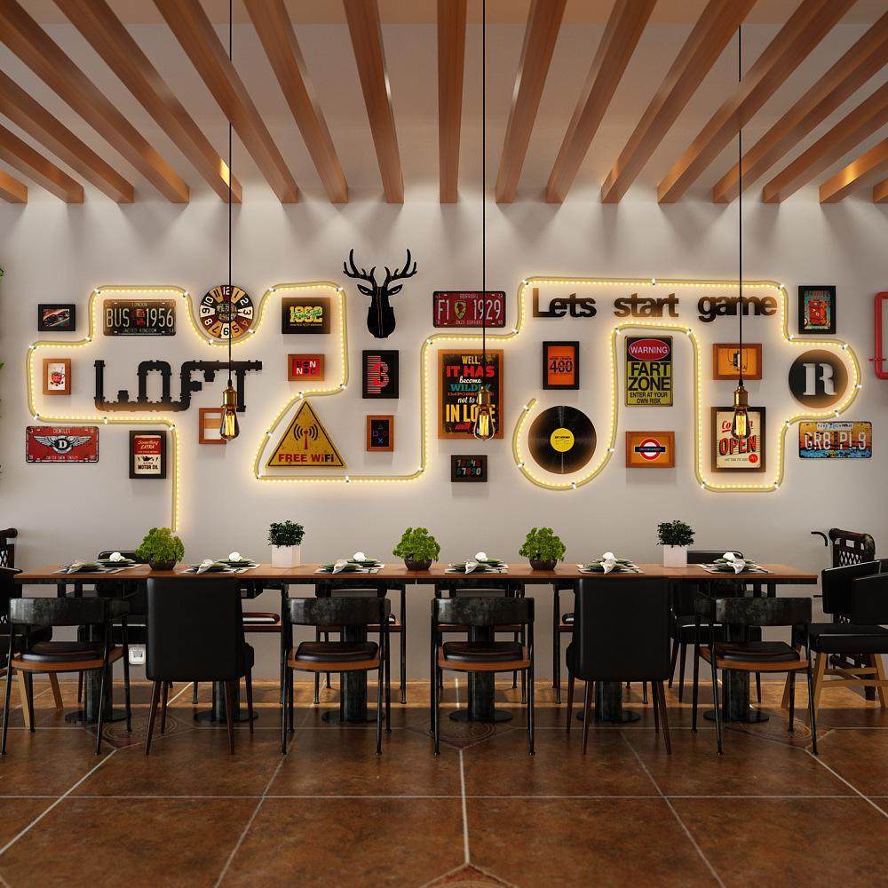 高分子A11大款复古组合相框墙LED灯带工业风LOF发光装饰画照片墙,家居饰品,相框/画框,淘宝优惠券,粉丝福利购,淘宝优惠卷