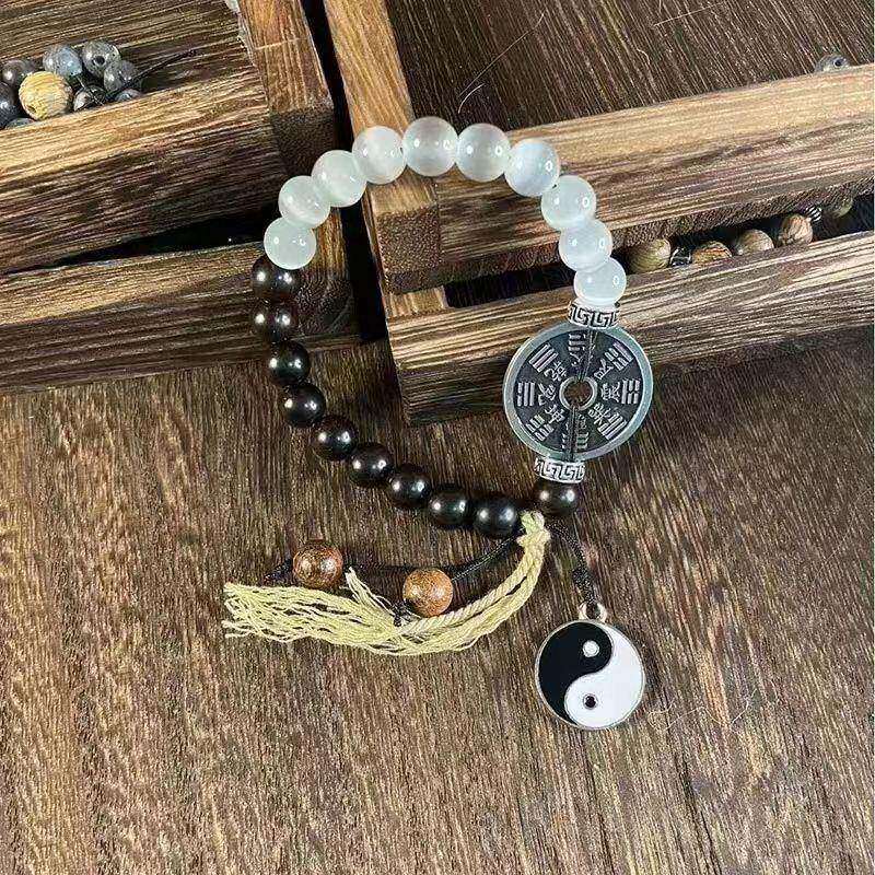 【无极】双生太极山鬼花钱手串道系青年新中式手绳编织手饰手链