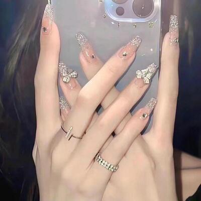 美甲穿戴甲ins高级 纯欲风nails穿戴式美甲指甲成品假指甲片