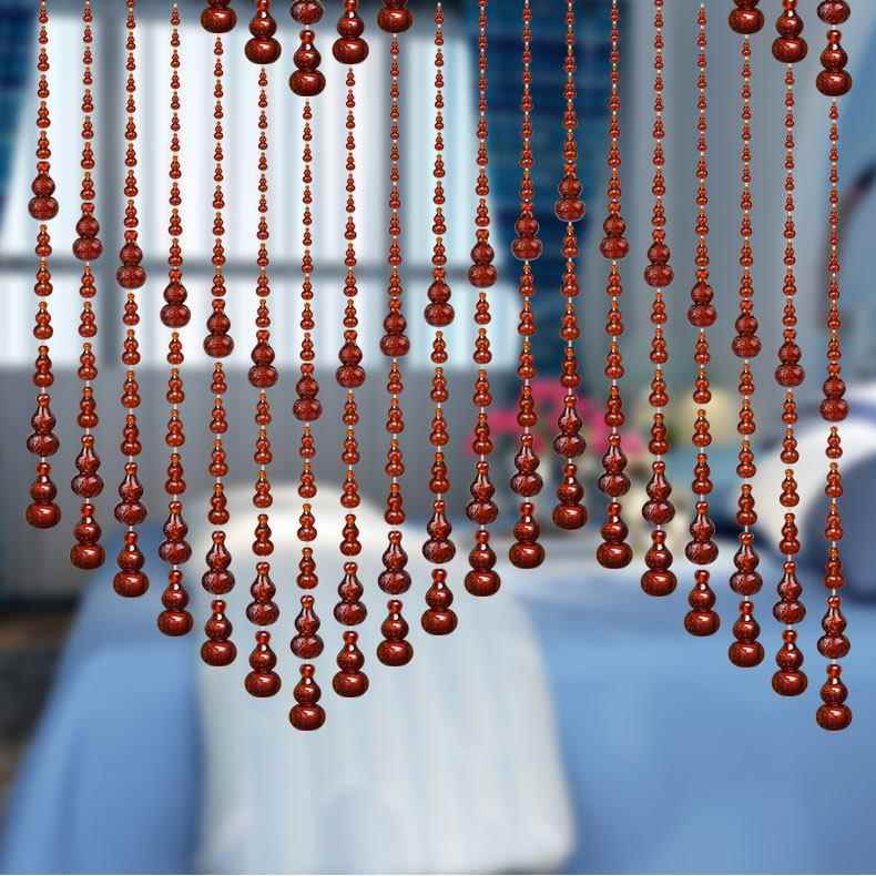 招财葫芦亚克力装饰半帘玄挂关帘卧珠子帘夏季门帘塑料子珠室帘客