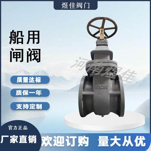 10K船用日标法兰铸铁闸阀JISF764船用闸阀