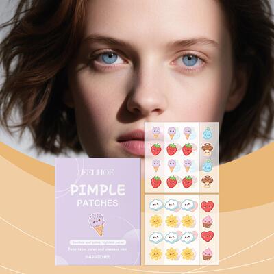 EELHOE Cartoon Pimple Patches, Concealing Transparent Round