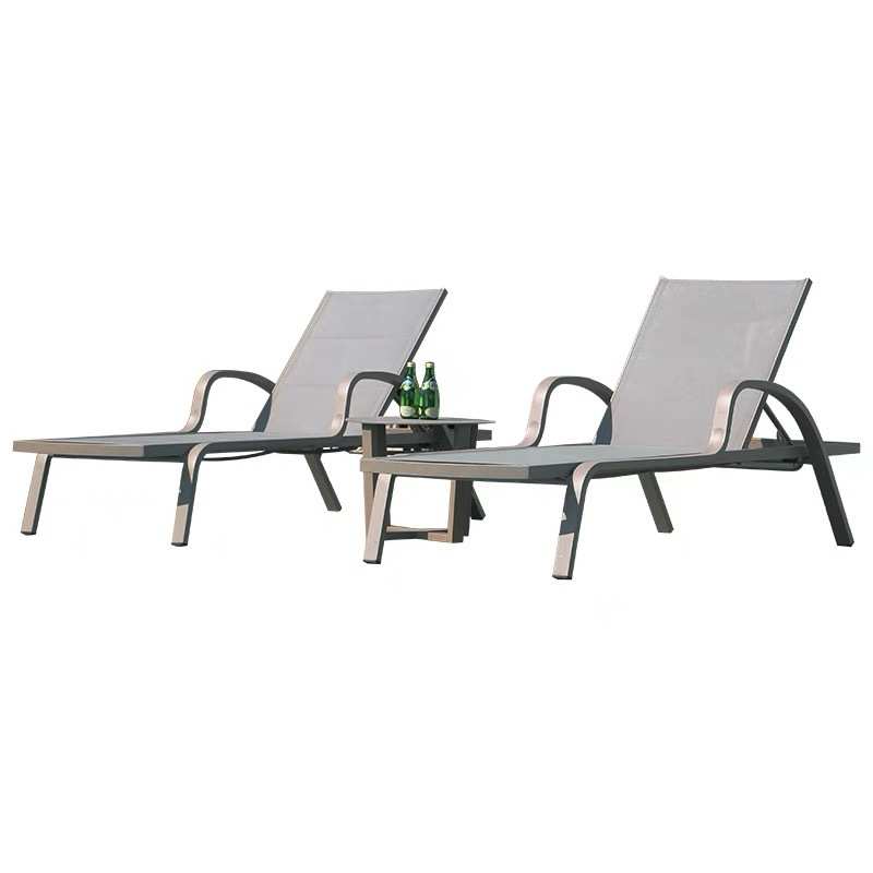 别墅躺户外林网阳光布躺床庭院防水游泳池酒店沙滩椅房特斯床露台