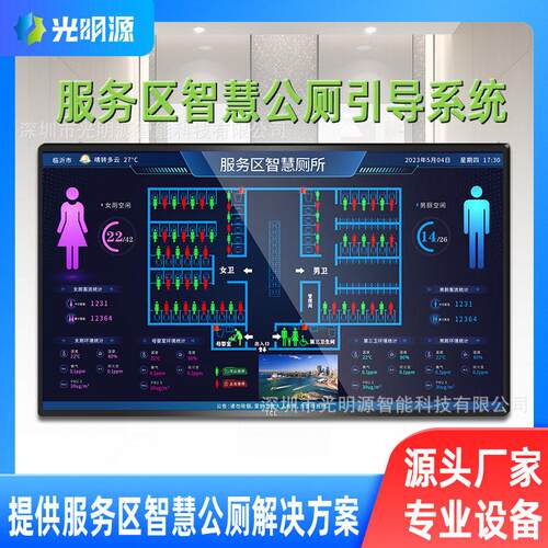 速服务区智慧公厕有人无人引导系统 智慧厕所整体解决方案