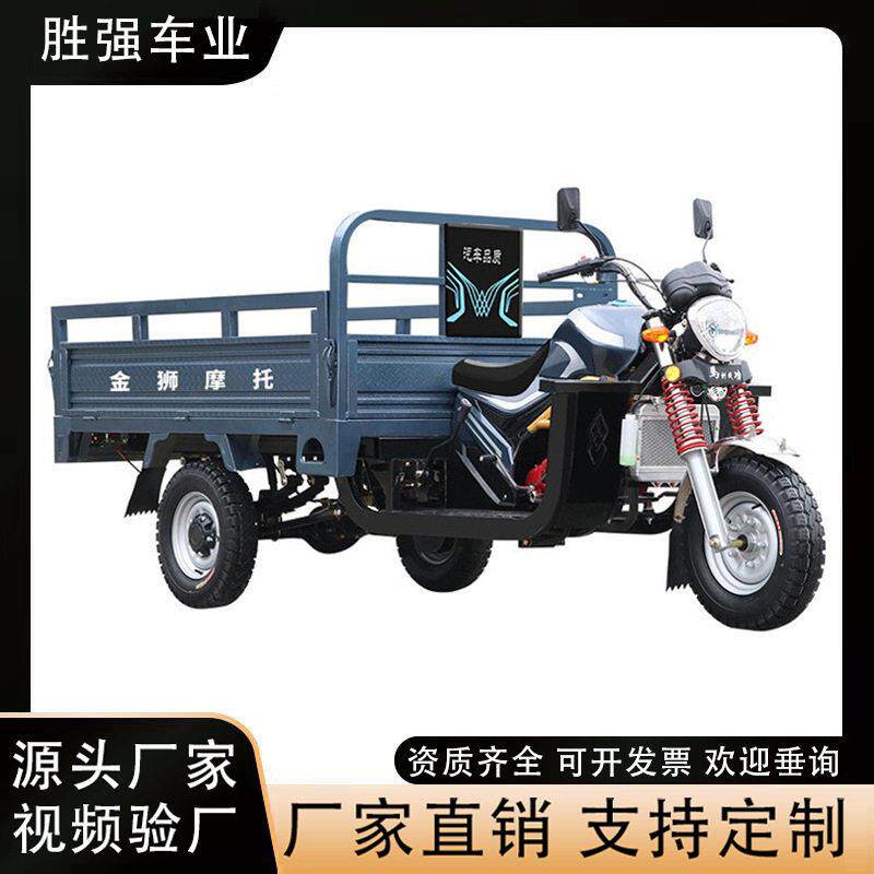 中轴农用三轮摩托车汽燃油水冷自卸发动机正货运载重王三轮车