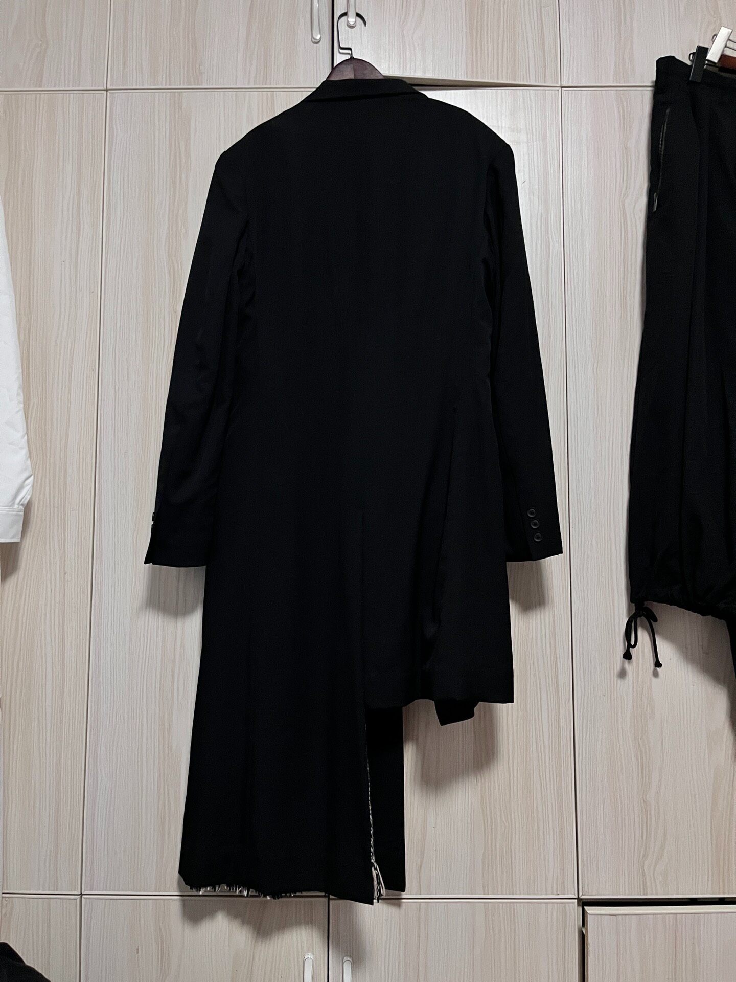 Yohji Yamamoto 20aw Double-Breasted Plaid Coat — back