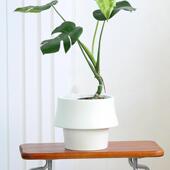 脚北欧创意落地水泥花盆黑色异XX013形绿套植in盆栽日式 高陶盆盆s