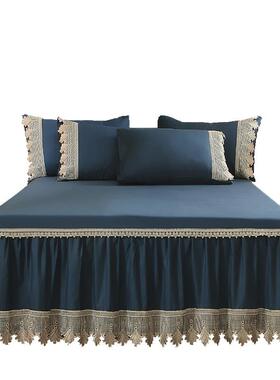 A6L60贡缎裙单件床罩裙式防尘罩床2长023年F76TMH9M新款床绒棉公