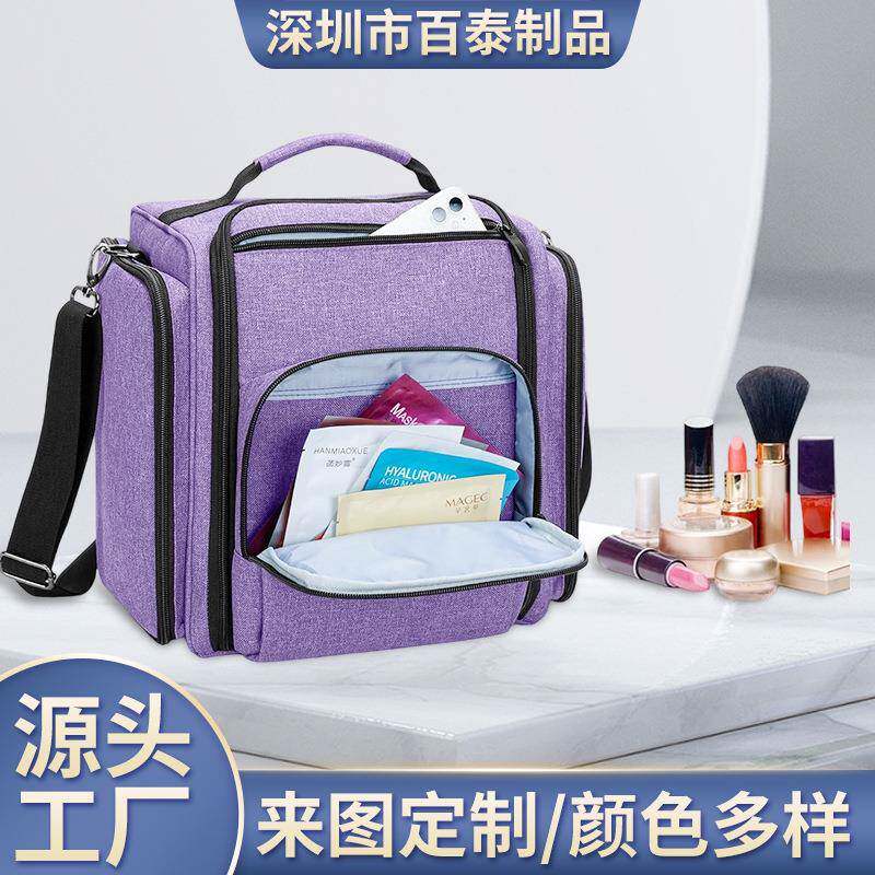 大多层绣美甲跟容量妆师化妆品收纳包06手提便携纹工具箱包