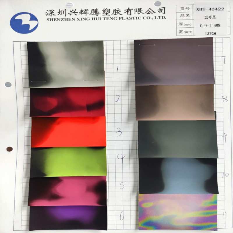 手摸pu 料温水厂家直销仿热敏箱包皮革刺pu底 变色棉绒手袋变革皮