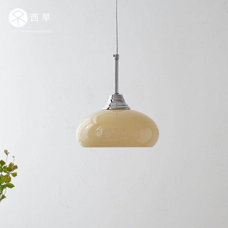 西早 中古现代法式包豪斯卧室床头小吊灯 北欧覆古阳台吧台新款灯