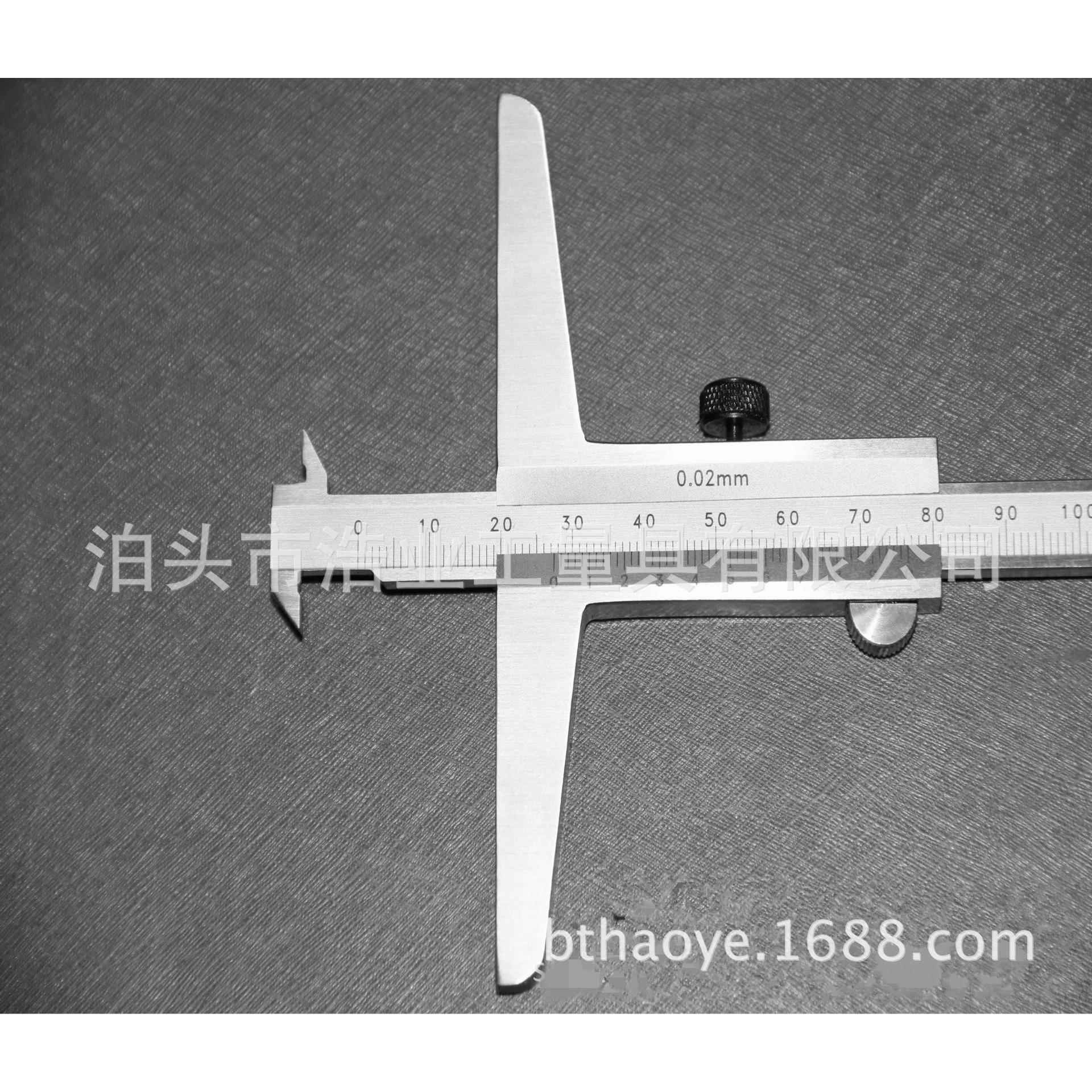 双沟深度卡尺0-150 上下钩深度游标卡尺200 300 400 500 0.05