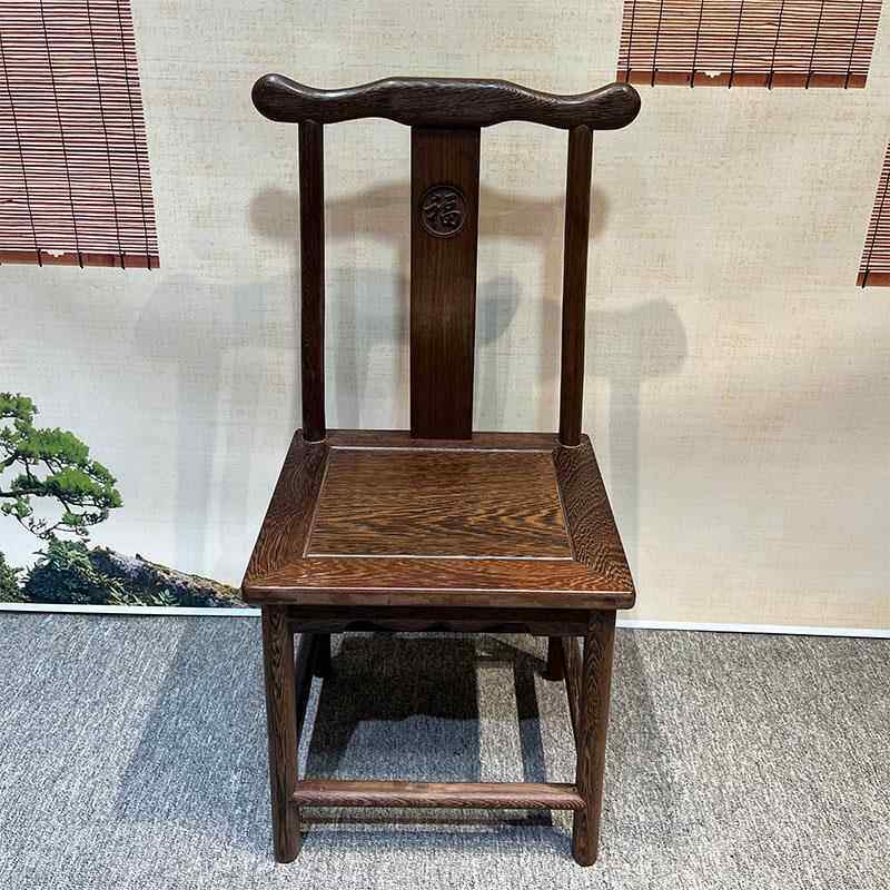 高档鸡翅木小椅子红背木官帽椅家用实包木靠椅休闲餐木质儿童椅座