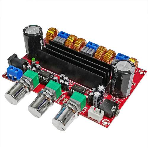 HiFi级2.1声道TPA3116D2数字功放板2*50W+100W大功率超重低音模块