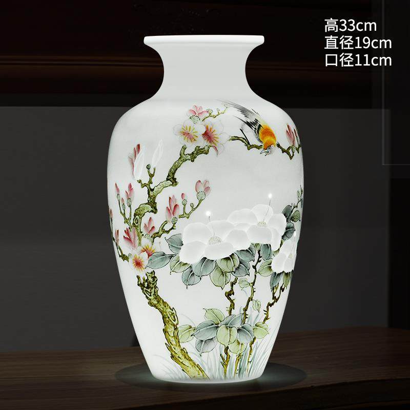 高档景德镇陶瓷器大师居手绘半刀泥粉彩插中式家花厅博古客架装饰