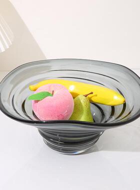 琉璃异形水果盘轻奢艺术摆件客厅样板房售楼处酒店茶几桌面装饰品