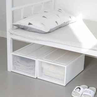 透明内衣衣服整理 加厚塑料寝室衣柜收纳盒 TUF4宿舍抽屉式 收纳箱